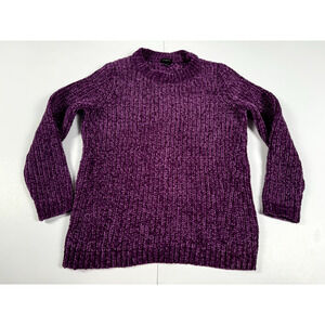 Talbots Sweater Chenille Soft Chunky Knit Casual Lounge Travel M